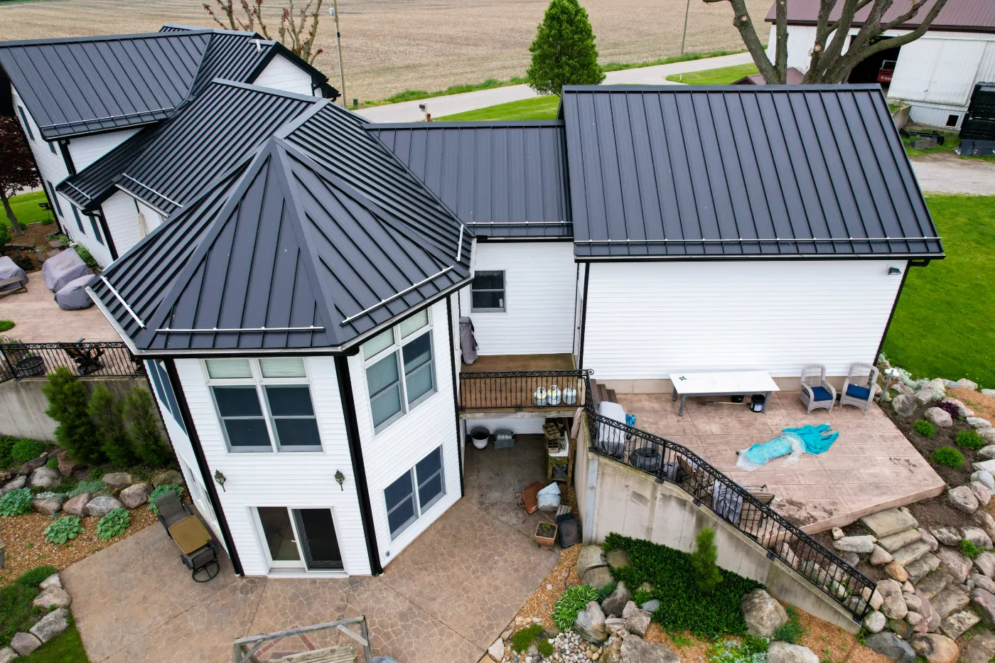 Fiber cement siding installed on a Crooked Stick home